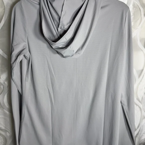 Women's Light Gray Full-Zip Hoodie - Picture 3 of 3